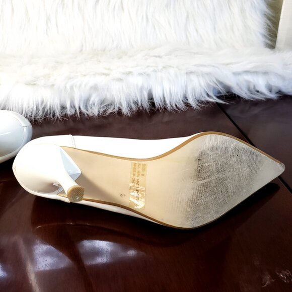 Early 00's White Patent Pointy Toe Pump Stilletto Heels Sz 8 Signed  Tech N9ne - Picture 4 of 11